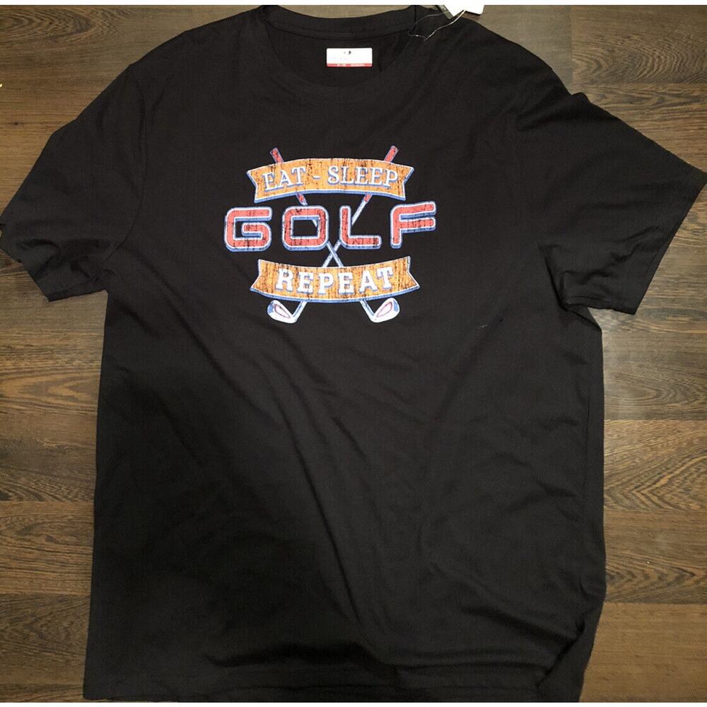 Grand Slam Performance Men's "Eat-Sleep Golf Repeat" T Shirt Size XL